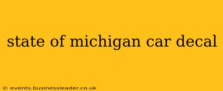 state of michigan car decal