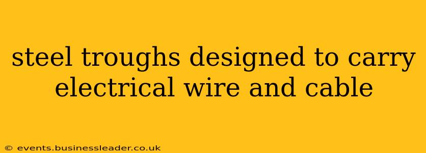 steel troughs designed to carry electrical wire and cable