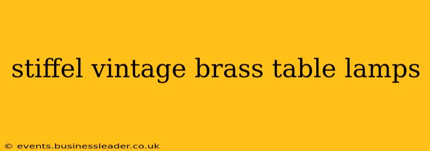 stiffel vintage brass table lamps