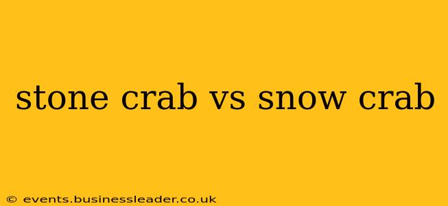 stone crab vs snow crab