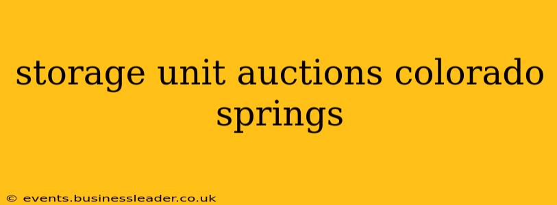 storage unit auctions colorado springs