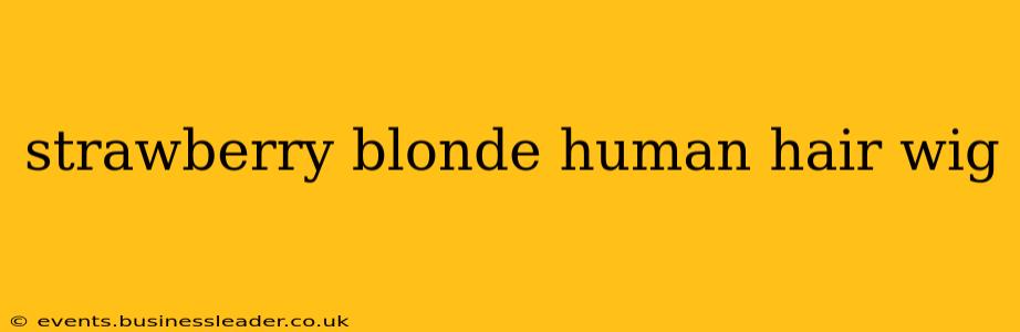 strawberry blonde human hair wig