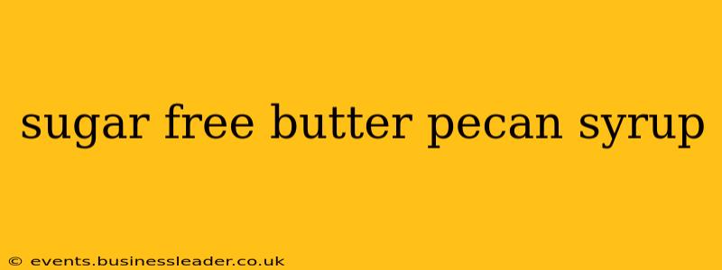 sugar free butter pecan syrup