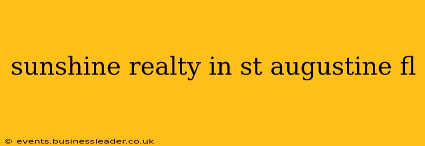 sunshine realty in st augustine fl