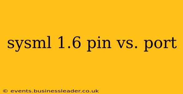 sysml 1.6 pin vs. port