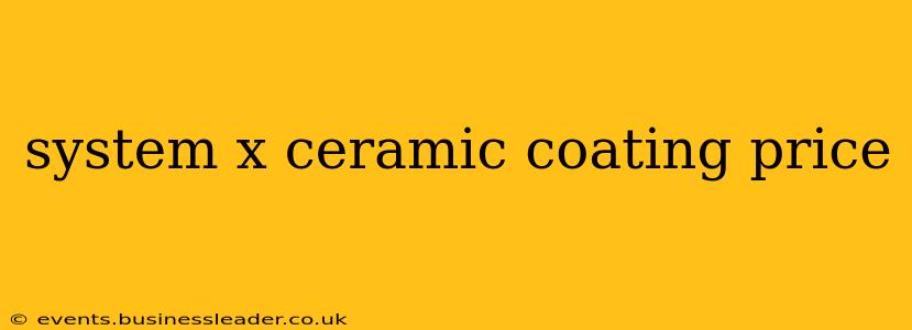system x ceramic coating price