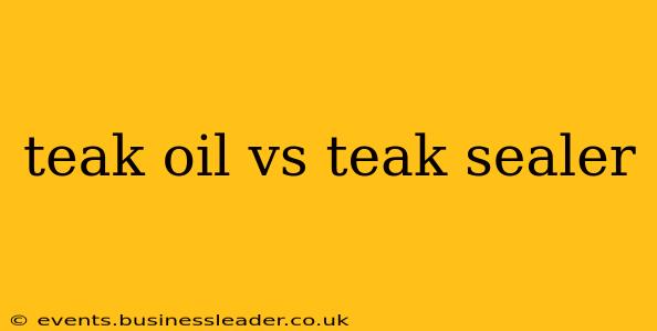 teak oil vs teak sealer