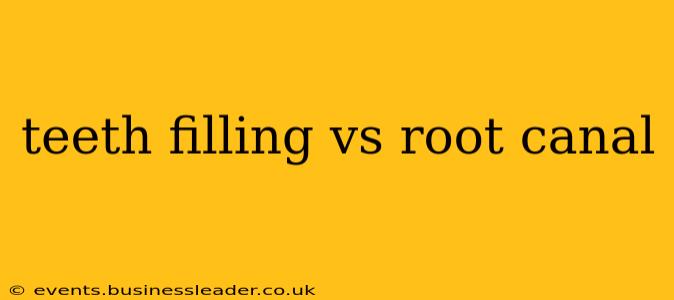 teeth filling vs root canal