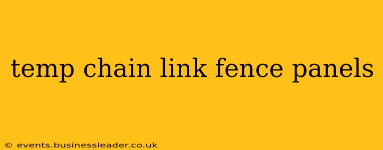 temp chain link fence panels