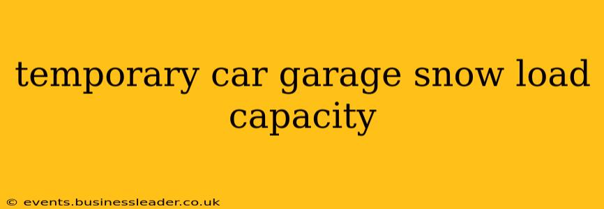 temporary car garage snow load capacity