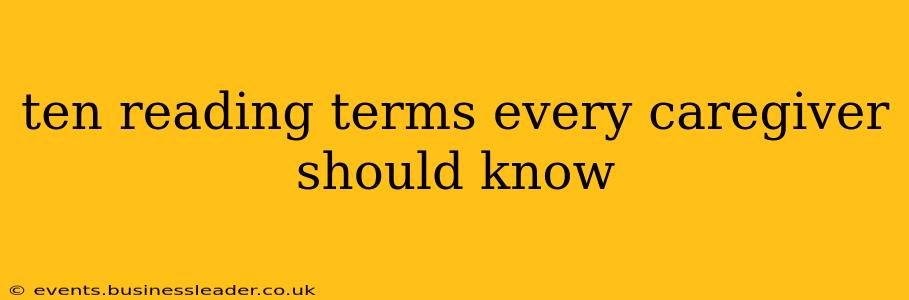ten reading terms every caregiver should know
