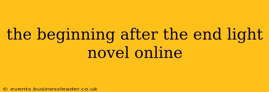 the beginning after the end light novel online