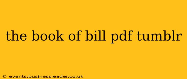the book of bill pdf tumblr