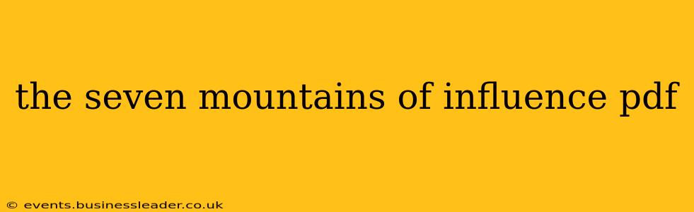 the seven mountains of influence pdf