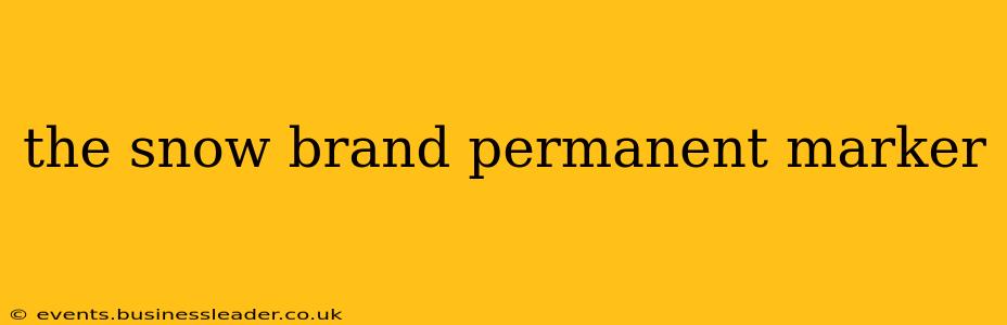 the snow brand permanent marker