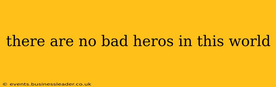 there are no bad heros in this world