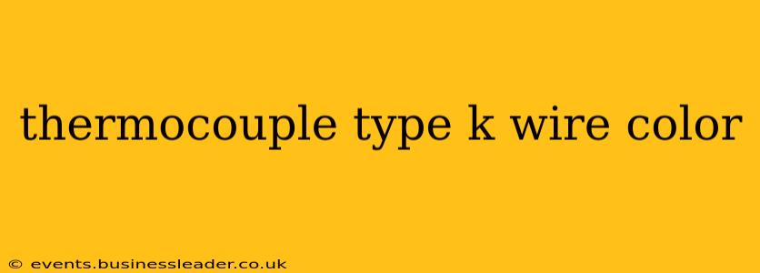 thermocouple type k wire color