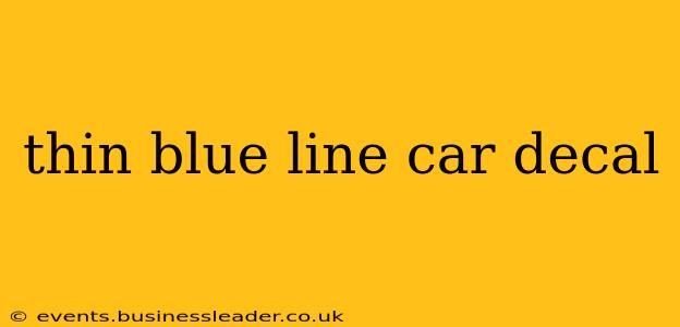 thin blue line car decal