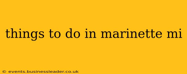 things to do in marinette mi