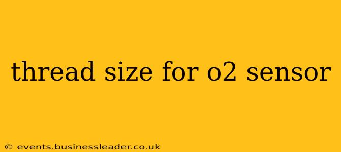thread size for o2 sensor