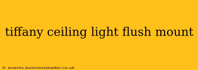 tiffany ceiling light flush mount