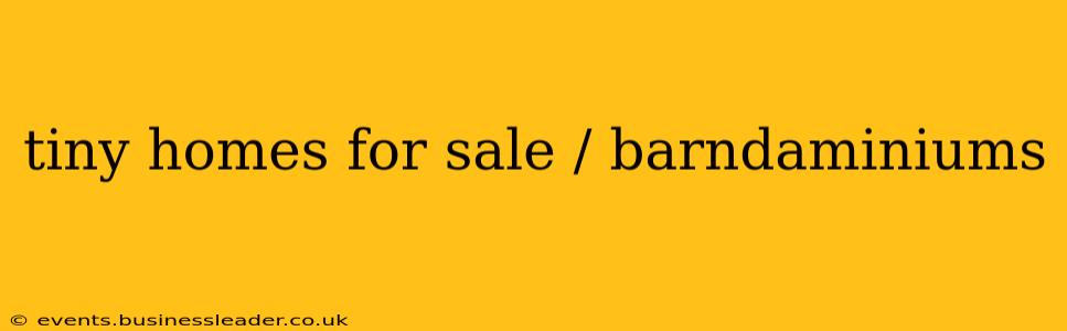 tiny homes for sale / barndaminiums
