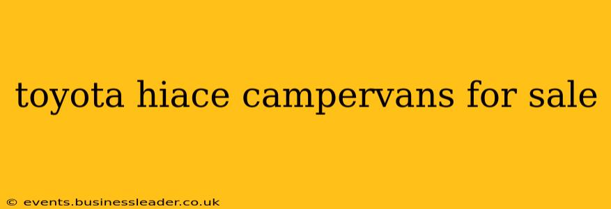 toyota hiace campervans for sale