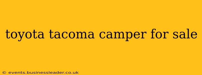 toyota tacoma camper for sale