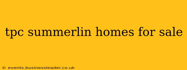 tpc summerlin homes for sale