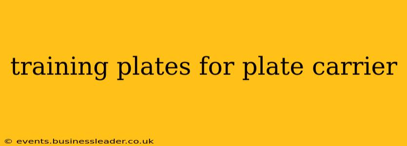 training plates for plate carrier