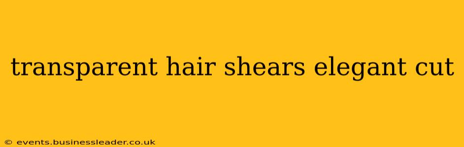 transparent hair shears elegant cut