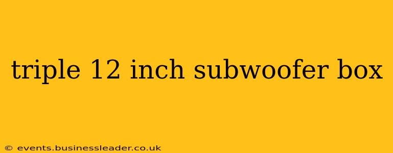 triple 12 inch subwoofer box