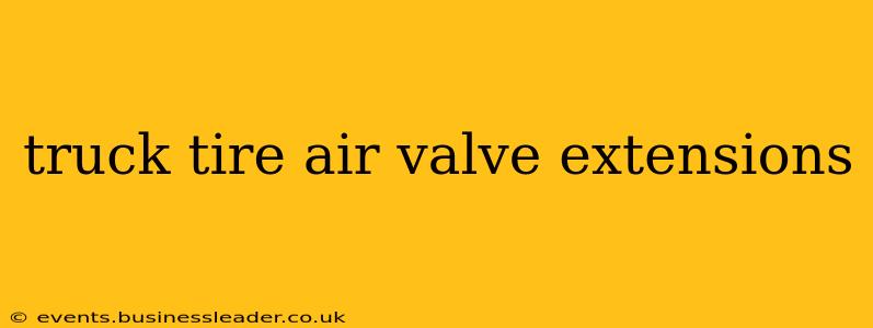 truck tire air valve extensions