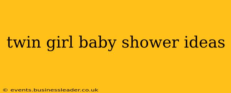 twin girl baby shower ideas