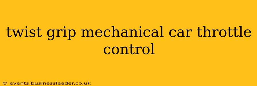 twist grip mechanical car throttle control
