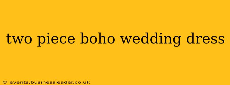 two piece boho wedding dress