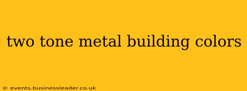 two tone metal building colors