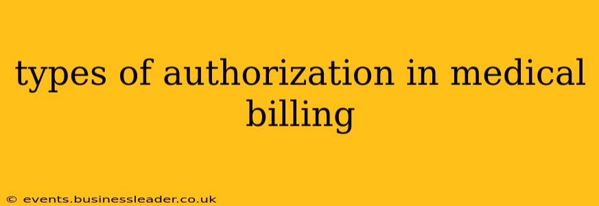 types of authorization in medical billing
