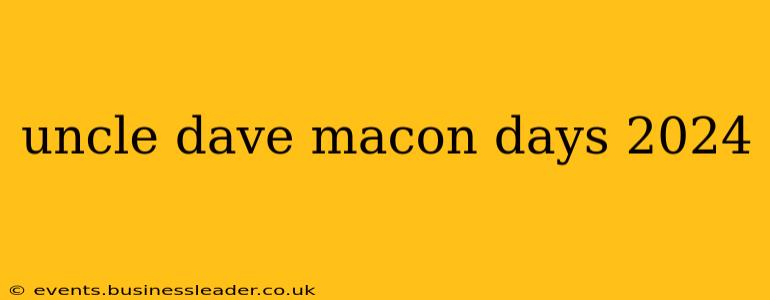 uncle dave macon days 2024