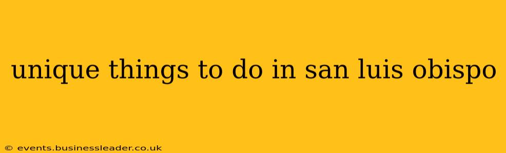 unique things to do in san luis obispo
