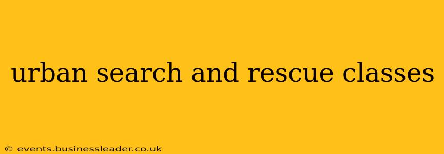 urban search and rescue classes