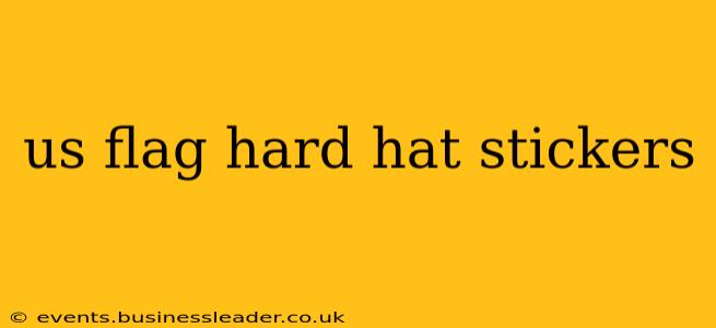 us flag hard hat stickers