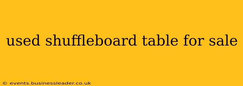 used shuffleboard table for sale