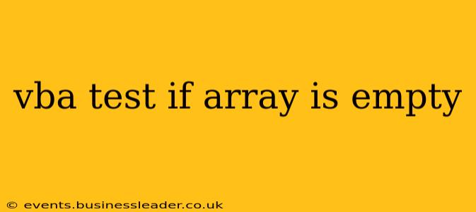 vba test if array is empty
