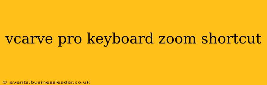 vcarve pro keyboard zoom shortcut