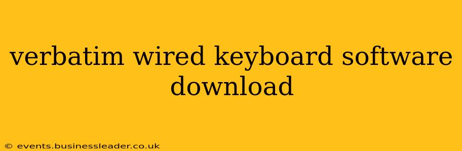 verbatim wired keyboard software download