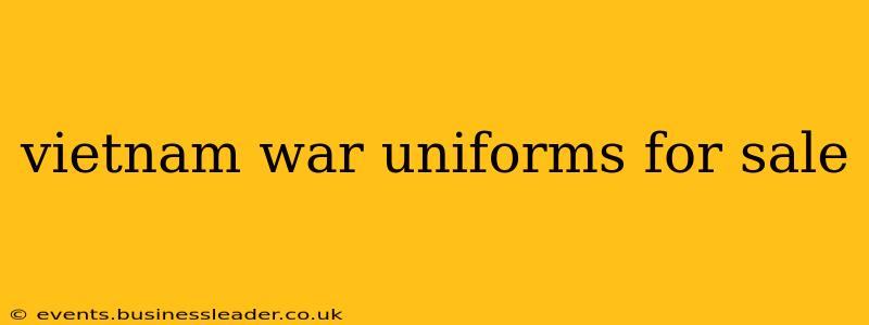 vietnam war uniforms for sale