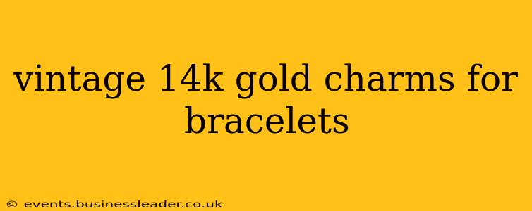 vintage 14k gold charms for bracelets