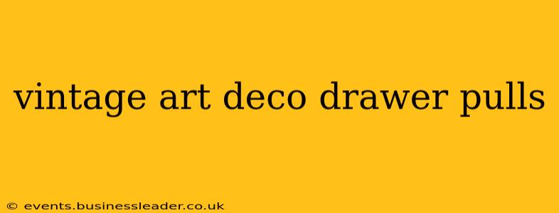 vintage art deco drawer pulls