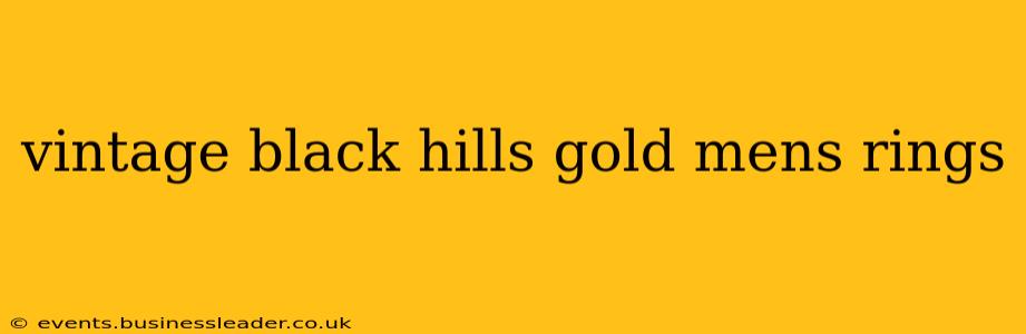 vintage black hills gold mens rings